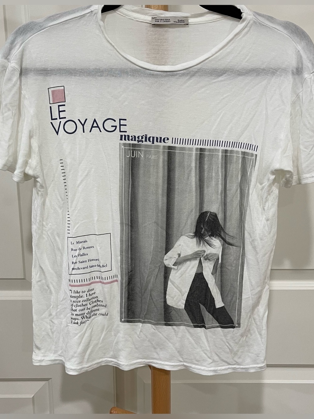 Zara Women’s Le Voyage Short Sleeve Graphic Tee